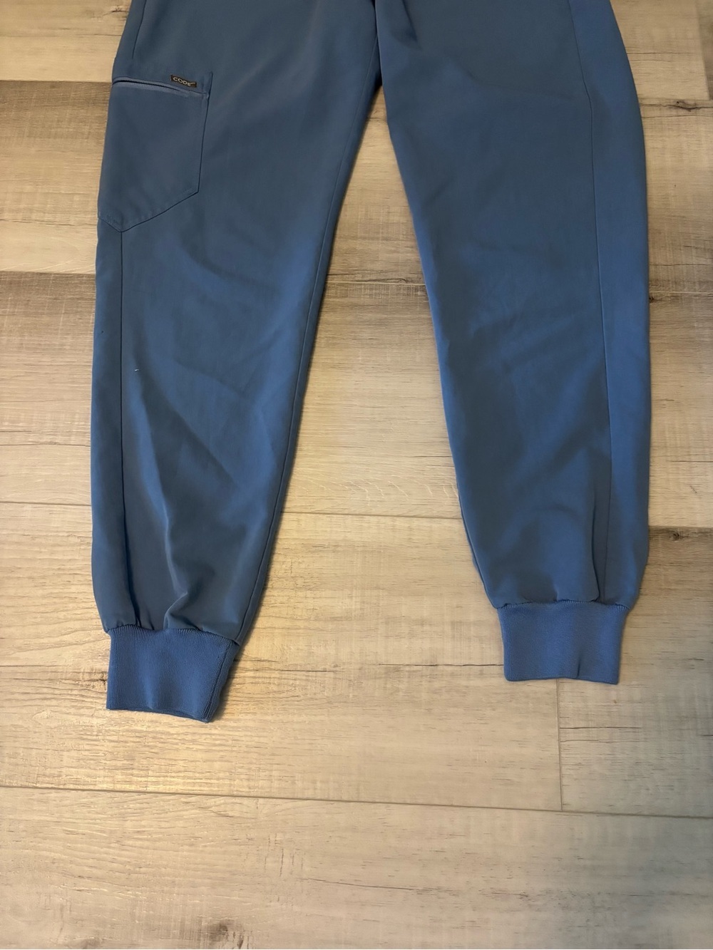 Code Happy Jogger Scrub Pants Women’s Medium Blue Stretch Medical Uniform - Picture 6 of 10